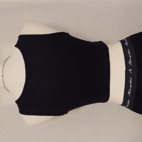 Missguided Black Sleeveless Crop Top and Pants Lounge Set - Picture 7 of 12